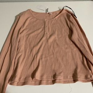 Blush pink long sleeve tee
